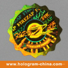 Gold Anti-Fake Security Hologram Laser Sticker